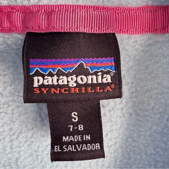 Patagonia Girls S (7-8) Lightweight Synchilla Snap-T Pullover Range Pink… - Picture 5 of 6